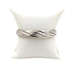Wide Sterling Bangle, Vintage Twisted Sterling LIRM Italian Bangle Bracelet, Wid